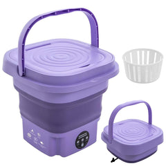 Portable Mini Washing Machine 9L Ã¢â‚¬â€œ Upgraded Foldable Electric Washer with Spin Dryer, 3 Wash Modes, Large Capacity Compact Deep Cleaning Washer for Baby Clothes, Underwear, Travel & Home Use