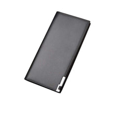 Syga Long Bifold Leather Black Men's Wallet Card Holder