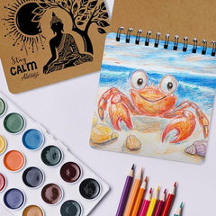 PaperO Mini Sketchbook Pack of 2, Dreams | 15 x 15 cm, Spiral Bound, 40 Sheets Each, For Artists, Students & Doodling