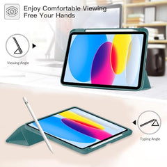 Robustrion Cover for iPad 11th Generation (A16) / 10th Gen Cover Case with [Right Side Pencil Holder] [Auto Sleep Wake] [Soft Back] (2022/2025), Case for iPad 11th 11"/ 10th 10.9" - Yellow