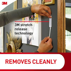 3M Command Sawtooth Picture Hangers, Photo frame Hooks, Holds 1.8 kg, No Paint Damage, Holds Strongly, Reusable, Adhesive hooks for wall, Multi-surface (White, 4 hooks, 6 strips)