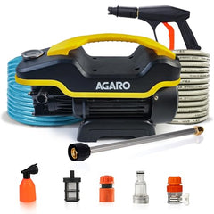 AGARO Supreme High Pressure Washer, Car Washer, 1800 Watts Motor, 120 Bars, 6.5L/Min Flow Rate, 8 Meters Outlet Hose, Portable, Car, Bike & Home Cleaning,Orange