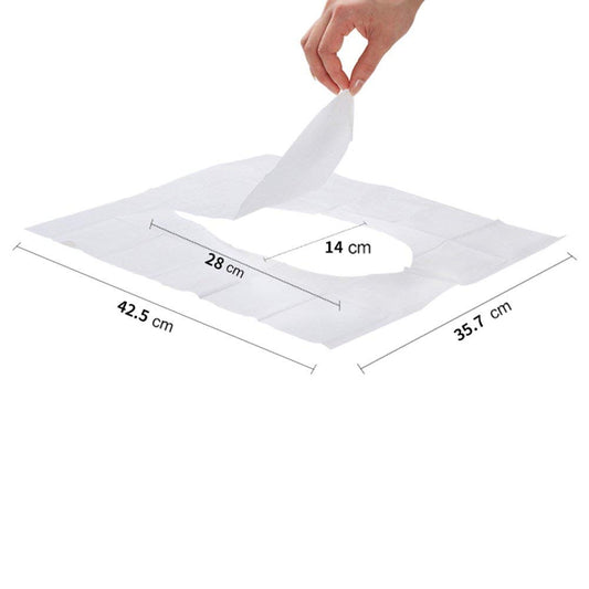 Syga Travel Disposable Waterproof Toilet Seat Cover (White) -10 Pieces