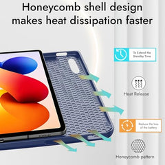 Robustrion Cover for Redmi Pad 2 Pro 12.1 inch Cover Case with Pencil Holder, Trifold Cover Case for Redmi Pad 2 Pro 5G Tablet Cover [Auto Sleep Wake Support] - Black