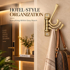 iSTAR Wall Hooks for Hanging | Flexible 4 Pin Hooks Bathroom Cloth Hanger Wall Hook Door Robe Hooks for Hanging Keys, Clothes, Towel (Rose Gold, Pack of 3)