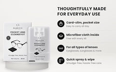 GlareFix Pocket Lens Cleaner Kit, 20 ml, with Microfiber Cloth