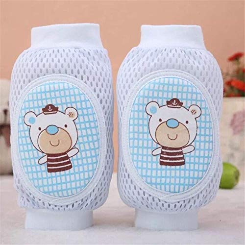 SYGA Bear Design Soft Baby Knee Pad (Blue)