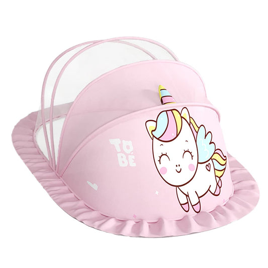 SYGA Foldable Baby Mosquito Net Protect Your Little One from Insects and Bugs Baby Bottomless Net for Baby Safe & Easy Use(Unicorn-Pink)