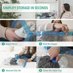 16 Travel Compression Bags Vacuum Packing, Roll Up Travel Space Saver Bags for Luggage, Cruise Ship Essentials (6 Large Roll/6 Medium Roll/4 Small Roll)