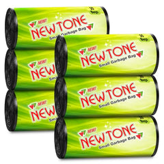 Newtone Garbage Bags | Small 17 X 19 Inches | 180 Bags (30 Bags X 6 Rolls) | Dustbin/Trash bin | Pouch Packing | (Green)