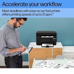 Printer Laser Jet Pro M126NW All in One B&W Printer for Home Print, Copy, & Scan, Affordable, Compact, Easy Mobile Printing Free Data Cable.