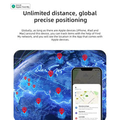 AUSHA Smart Bluetooth Tracker Device|No SIM Needed | Compatible with Apple Find My| Alert & Water Resistant | for Bags, Wallet, Luggage, Keys Finder