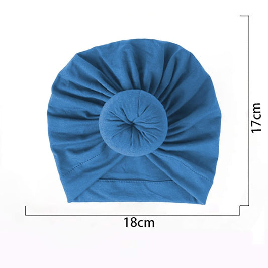 SYGA Unisex Cotton Turban Hat (Pack Of 1) (TurbonHeadWrap_Black_Black_S)