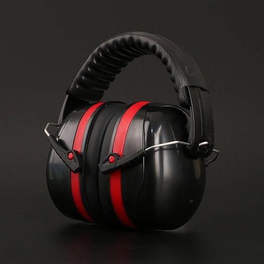 SYGA Children's Noise Reduction Reading Earmuffs, Head-Mounted Soundproof Earmuffs for Studying and Concentration (Red)
