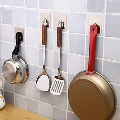 HOKIPO Magic Sticker Wall Hooks for Hanging, No Drill, Pack of 6, Silver | Plastic, self adhesive - no drilling or screws. Holds up to 3 kg per hook. 12 month adhesive warranty. Smooth surfaces only.