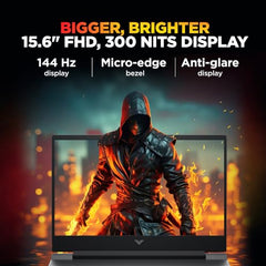 HP Smartchoice Victus, 14th Gen Intel Core i5-14450HX, 6GB RTX 3050, 24GB DDR5(Upgradeable) 512GB SSD, 144Hz, 300 nits, 15.6''/39.6cm, Win11, Office 24, Mica Silver, 2.3kg, fa2303/15tx, Gaming Laptop