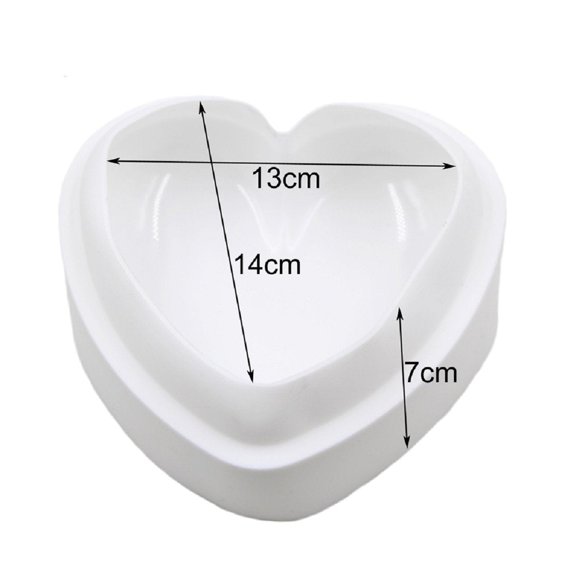 Syga Silicon Single Hole Heart Shape Mousse Cake Mold French Dessert Baking Cake Mould White