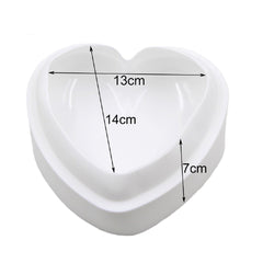 Syga Silicon Single Hole Heart Shape Mousse Cake Mold French Dessert Baking Cake Mould White