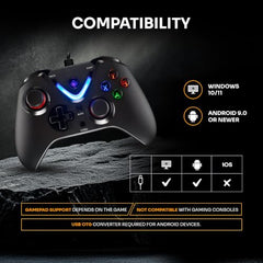 Cosmic Byte ARES Wireless Controller for PC, Hall Effect Joystick & Triggers, Dual Vibration, Backit ABXY Buttons, Turbo, Auto Turbo (White)
