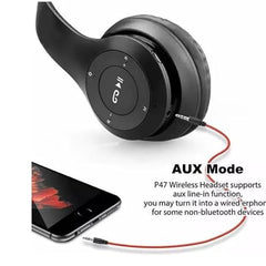 iCall Latest P47 Wireless iC-09 Headphone with Mic & SD Card Slot Bluetooth Headset
