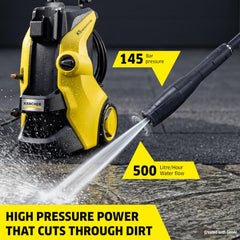 KÄRCHER K5 Power Control High Pressure Washer, 2100W, 145 Bar, 500 L/h Flow Rate, 10m Hose Pipe, Portable, Black