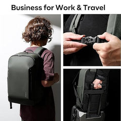 Red Lemon BANGE Venture 30L Laptop Backpack for Men & Women | Large Backpack with YKK Zippers | Water-Resistant, Durable Oxford & Nylon Fabric Fits 15.6" Laptops for Office & Travel (Black)