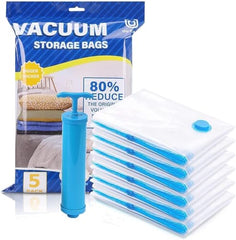 Vacuum Storage Bags, 5 Pack | with Air Pump