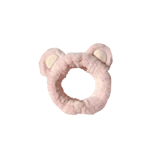 MOMISY Elastic Women's Lovely Hair Band Wash Face Spa Headband-Washable Facial Band Makeup Wrap Headbands Fits All Head Sizes (Pink, Free)