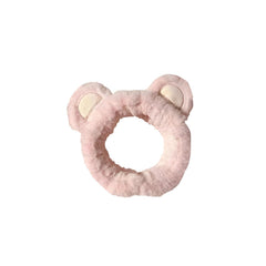 MOMISY Elastic Women's Lovely Hair Band Wash Face Spa Headband-Washable Facial Band Makeup Wrap Headbands Fits All Head Sizes (Pink, Free)