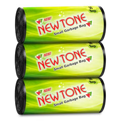 Newtone Garbage Bags | Small 17 X 19 Inches | 180 Bags (30 Bags X 6 Rolls) | Dustbin/Trash bin | Pouch Packing | (Green)