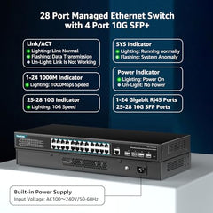YuanLey 18 Port 2.5G PoE Switch Unmanaged, 16 x 2.5G Base-T PoE Ports, 2 x 10G RJ45 UpLink, IEEE802.3af/at, 250W, Compatible with 100/1000/2500Mbps, Metal Case, 2.5Gbe Network Switch