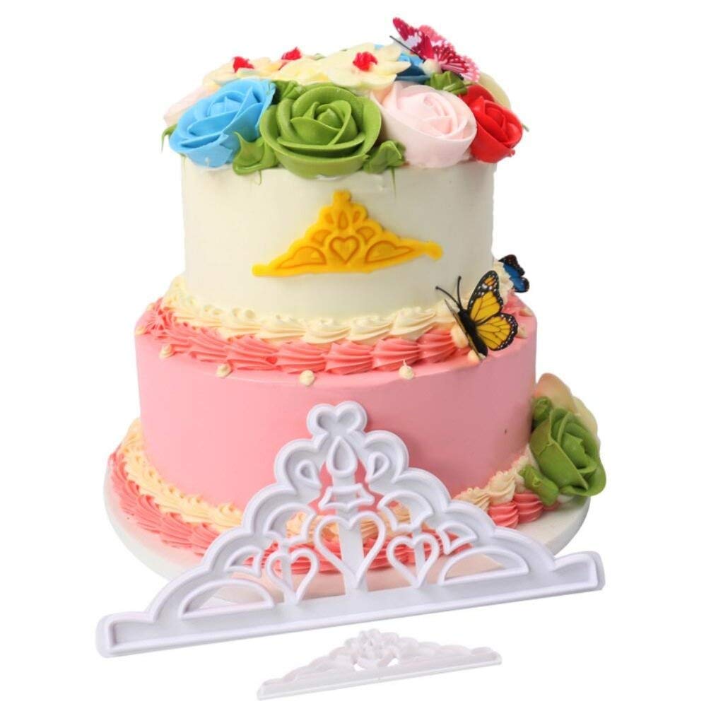 SYGA Cake Decorating Mould Crown Shape Fondant Cake Mold - White