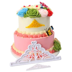 SYGA Cake Decorating Mould Crown Shape Fondant Cake Mold - White