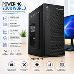 TAKKSON Core i5 Desktop Computer PC | Core i5 4th Gen | 8 GB RAM | 128 GB SSD | HDMI | VGA | Ethernet | HD Graphics | USB 3.0 | Windows 11 Pro & Office
