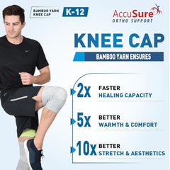 AccuSure Premium Knee Support for Men & Women –Compression Brace with 1-Year Warranty for Pain Relief, Arthritis, Injury Recovery, Sports, Running & Joint Stability -Small
