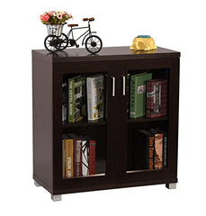DeckUp Uniti Engineered Wood Book Shelf and Display Unit (Dark Wenge, Matte Finish)