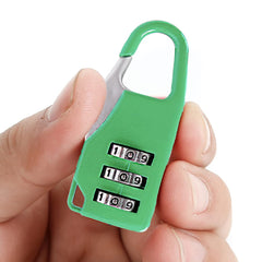 SYGA 3 Digit Combination Padlock Black Number Luggage Travel Code Lock - Black, 54mm