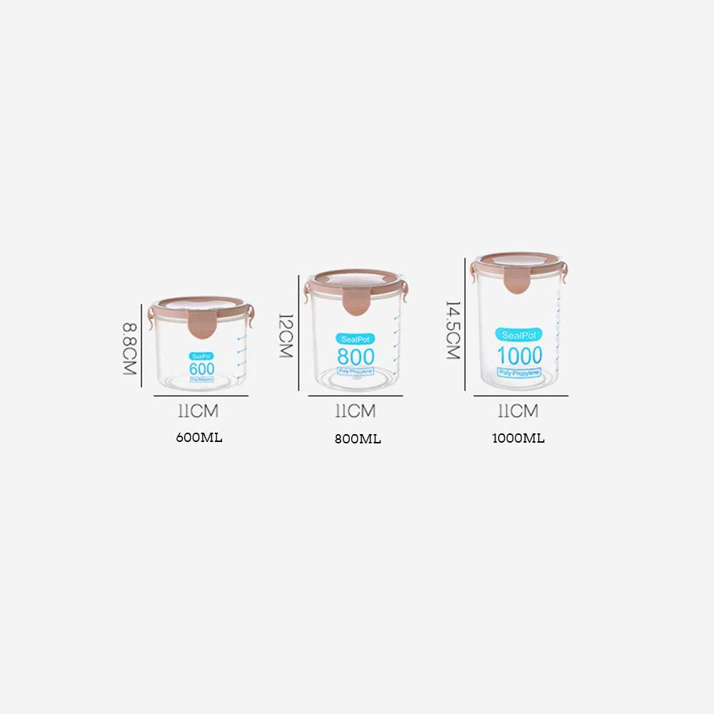 SYGA 3 Pieces Multipurose Kitchen Container for Grains Spices Jar_Blue