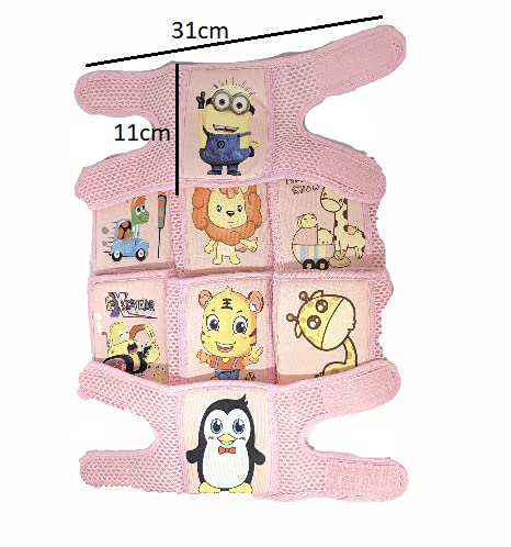 SYGA Baby Knee Pads for Crawling, Knee Safety Protector, Stretchable Anti-Slip Padded Elastic Soft Cotton Breathable Comfortable Knee Cap for Kids, Green Assorted Design