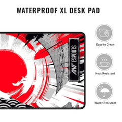 Ant Esports Dragon Hill Unique Design Mouse Pad Gaming Mouse Pad Extended Mouse Mat for Mouse Keyboard with Stitched Edges Waterproof NonSlip Base Mousepads for Office Home Shop Gaming EXTRA LARGE_Red