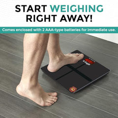 Eagle Weight Machine for Body Weight with 180 kg Capacity & 100 g Accuracy, Digital Bathroom Weighing Scale with 5mm Thick Tempered Glass, LCD Display, Anti-Skid & 2 Year Warranty, Black, EEP-1000A
