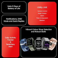 boAt Storm Call 3 w/TBT Navigation, Daily Activity Tracker, DIY Watch Face Studio,700+ Active Modes, 1.83" (4.6 cm) HD Display Fitness Smart Watch for Men & Women(Black Metal)