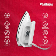 Goldmedal Glide 1100W Dry Iron | Non-stick Weilburger Premium