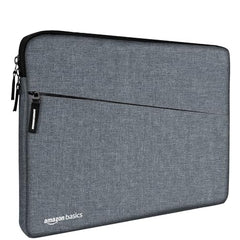 Amazon Basics Laptop Bag Sleeve Case Cover Pouch for Men & Women | 14.1 Inch Laptop/MacBook, Office/College Laptop Bag | Side Handle | Multiple Pockets | Water Repellent | Shock Absorber (Black)