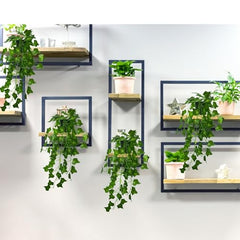 Tdas Plastic Artificial Plants With Pot Leaves Hanging Ivy Garlands Plant Greenery Vine Creeper Home Decor Door Wall Balcony Decoration Party - 50 Cm (2 Pcs Money Plants)