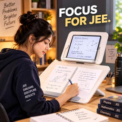 Sunchhaya Acrylic Book Stand for Reading – Clear Adjustable Book Holder with 360° Rotating Base, Foldable Reading Stand for Desk, Cookbook, Tablet & Laptop Stand, Height & Angle Adjustable (R22H)