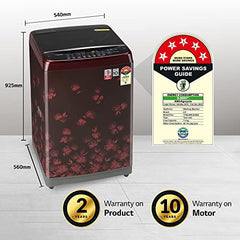 LG 7.5 Kg 5 Star Smart Inverter Technology Fully Automatic Top Load Washing Machine (T75VBMB1Z, Auto Prewash, Turbodrum, Stainless Steel drum, LED Display, Smart Diagnosis, Middle Black)