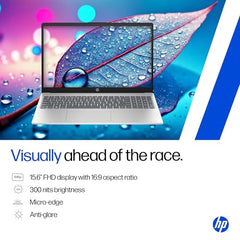 HP 15 Smartchoice, Intel Core Ultra 5 125H 12 TOPS, 24GB DDR5 (Upgradeable) 1TB SSD,Anti-Glare, FHD, 15''/39.6cm,Win11, M365*Office24, Silver, 1.65kg, FD1458TU, FHD Camera w/Shutter, Backlit AI Laptop