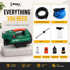 Pilot High Pressure Car Washer Machine 2400W | 150 Bar Power Washer Machine | 11L/min Water Flow | Portable Pressure Washer for Car, Bike, Home Cleaning, Patio & Garden Use