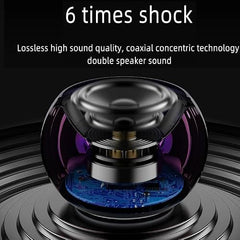 JBL Compatible Ultra Mini Wireless Bluetooth Speaker with Heavy Metal Electroplated Round Speaker | Wireless Power Button Controlled, Long Battery Backup & Fast Quick Charge (Pack of 1, Multicolor)